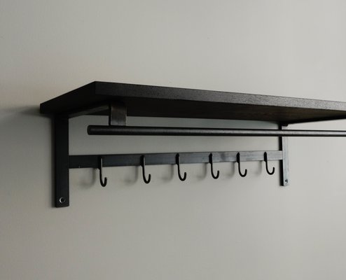 Hallway shelf with hooks